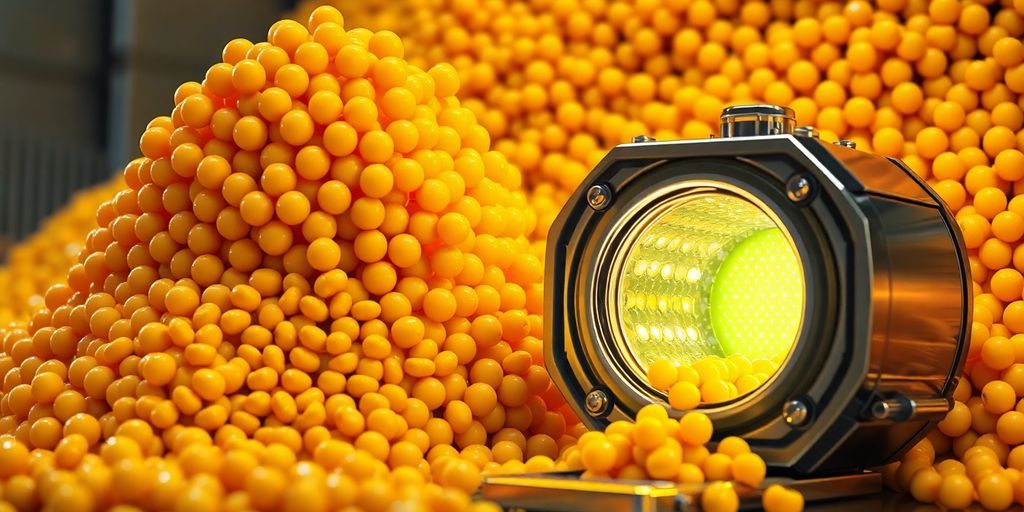 Uranium fuel pellets and a microreactor.