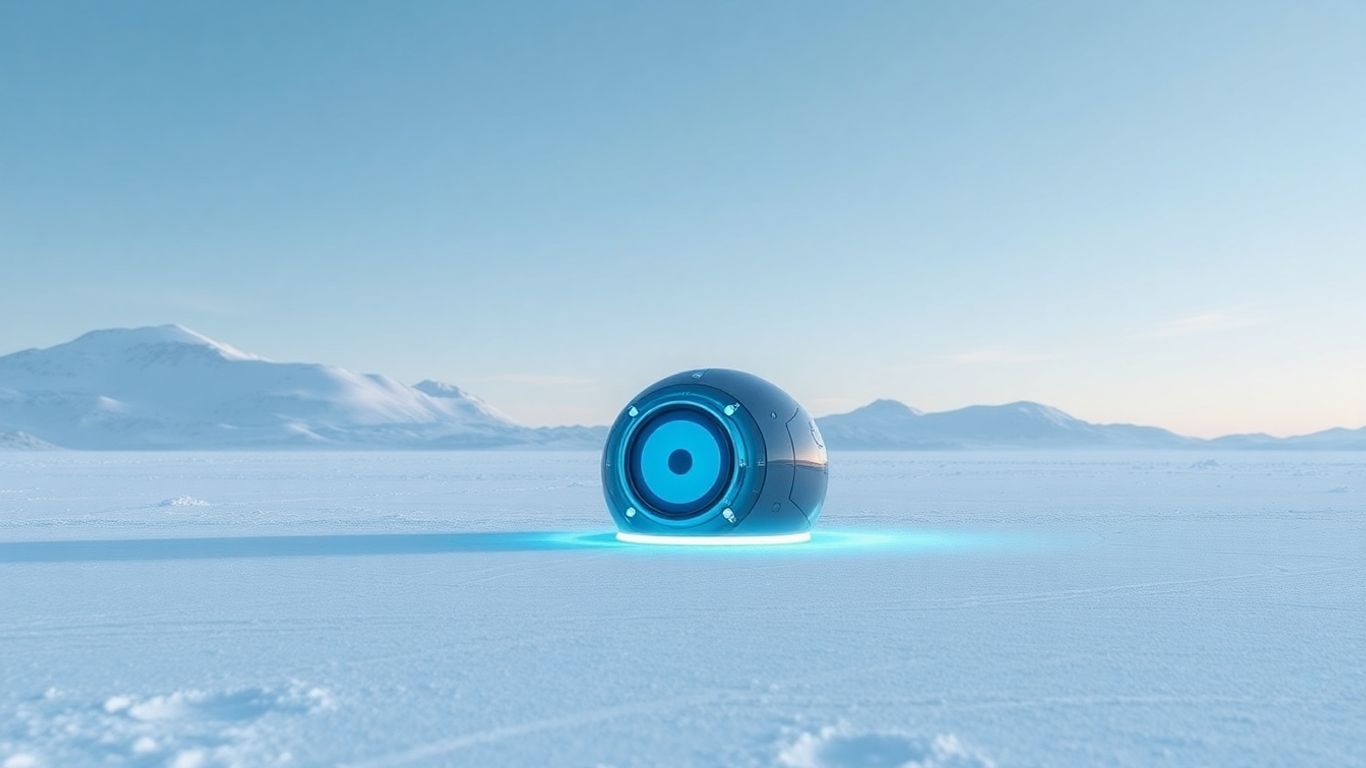 Micro-reactor on snowy Alaskan landscape