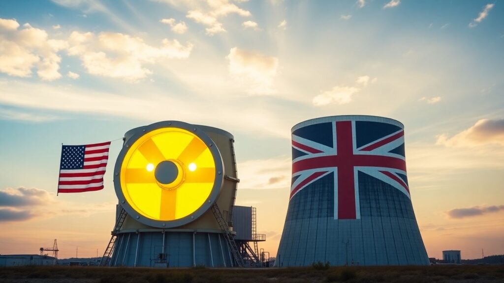 US and UK nuclear reactors side-by-side.