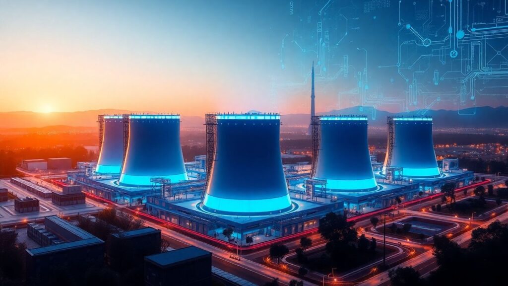 Nuclear power plant fueling AI and energy security.