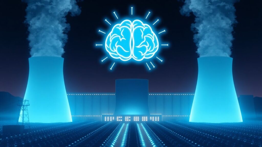 Nuclear power plant fueling AI servers for Big Tech.