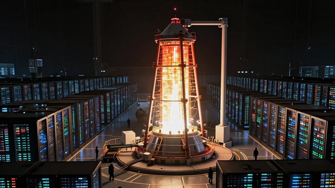 Nuclear reactor powering AI servers