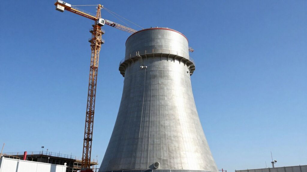 Small modular nuclear reactor construction site in Ontario.