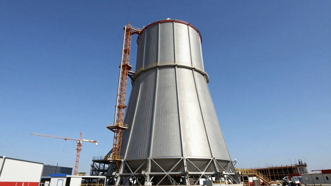 Small modular nuclear reactor construction site in Ontario.
