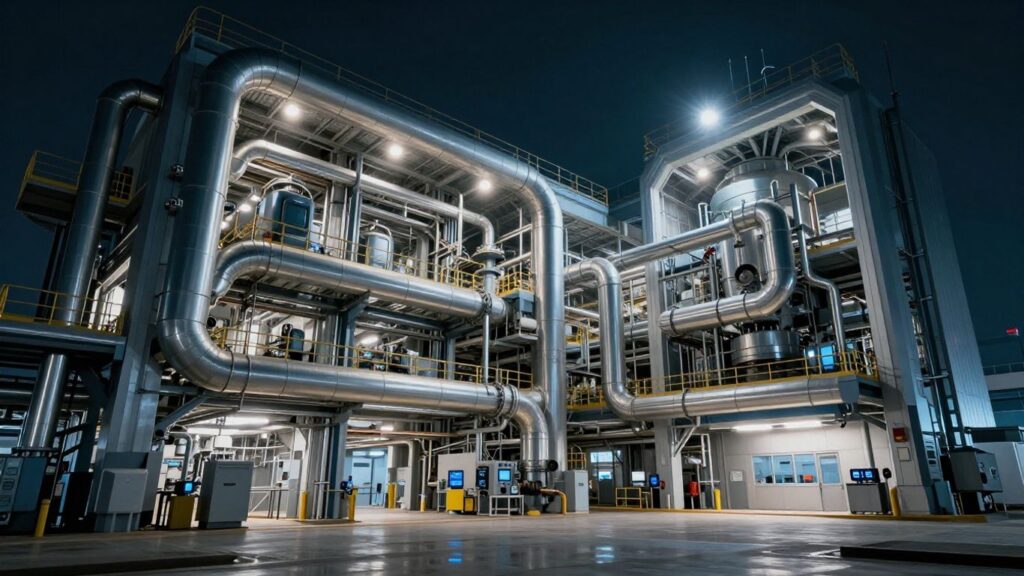 Modern industrial facility with advanced technology