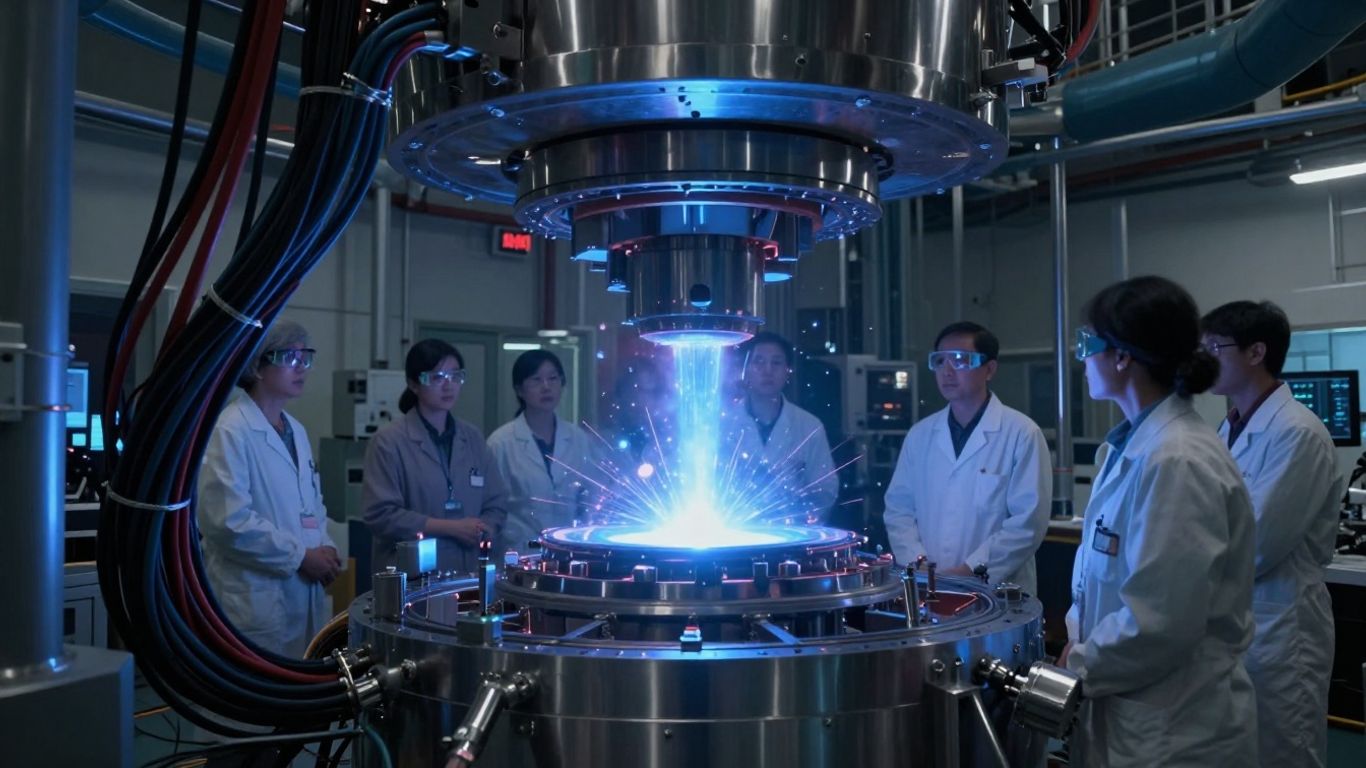Scientists observe glowing fusion reactor core energy burst