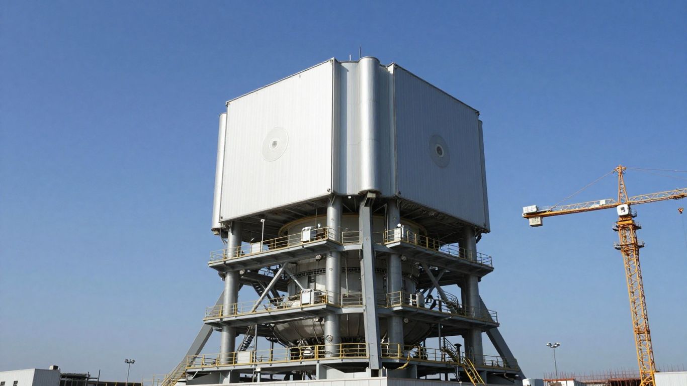 Small modular nuclear reactor construction site in Ontario.