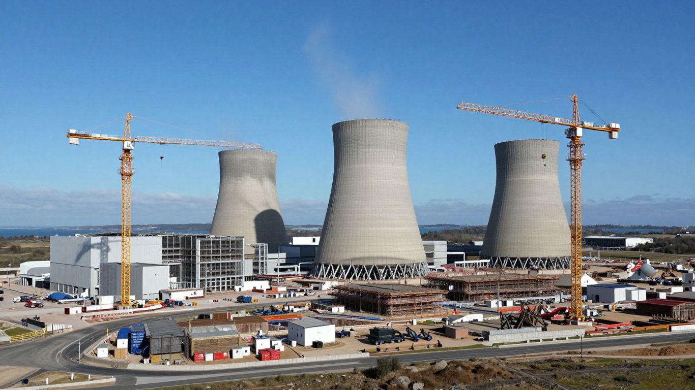 Sizewell C nuclear power plant construction site.