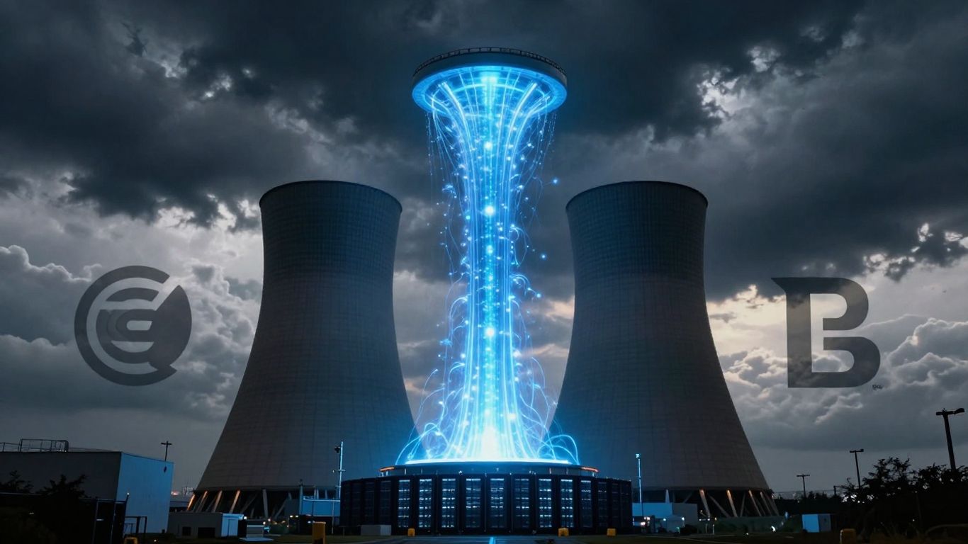 Nuclear power plant fueling tech servers for AI.