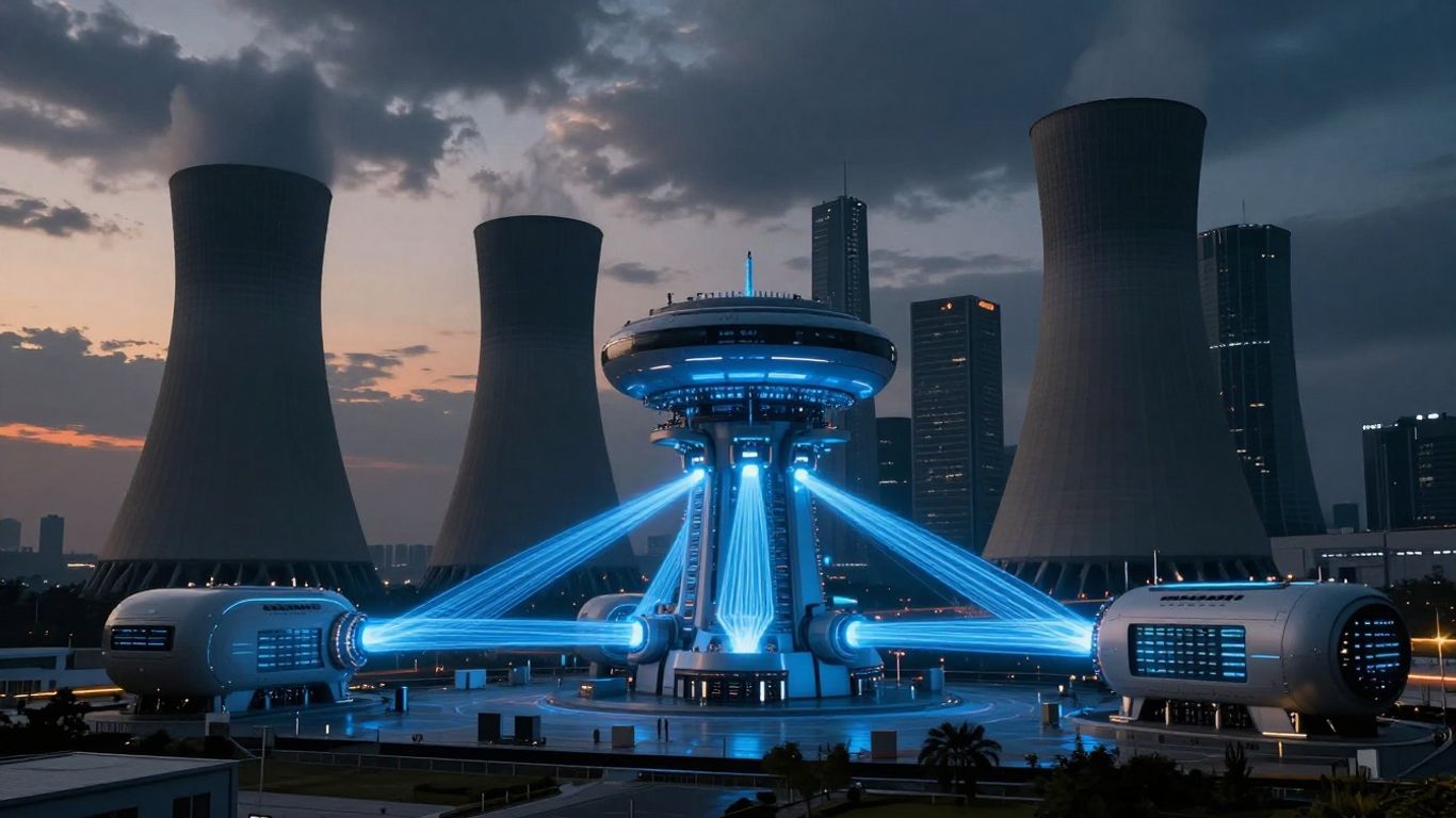 Nuclear power plant fueling AI data centers.