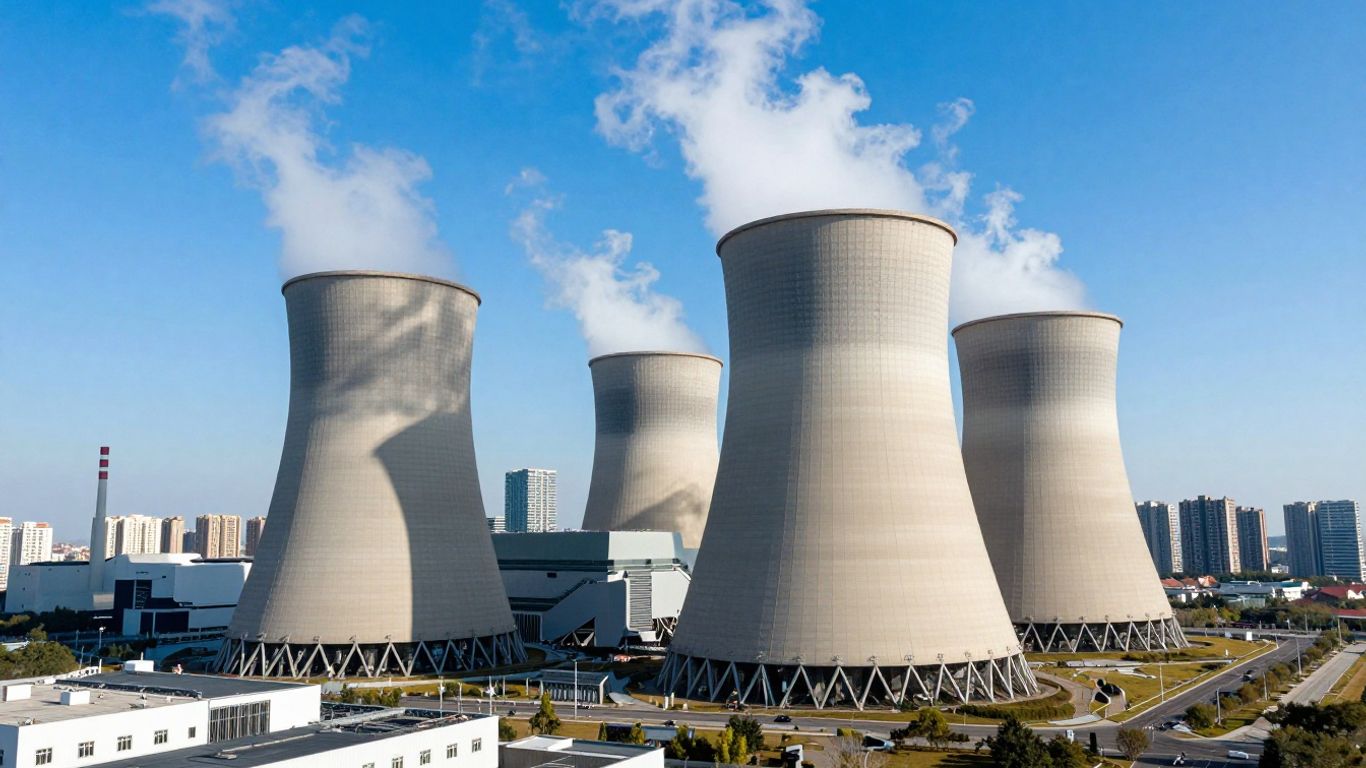 UK nuclear power plant powering economic growth.