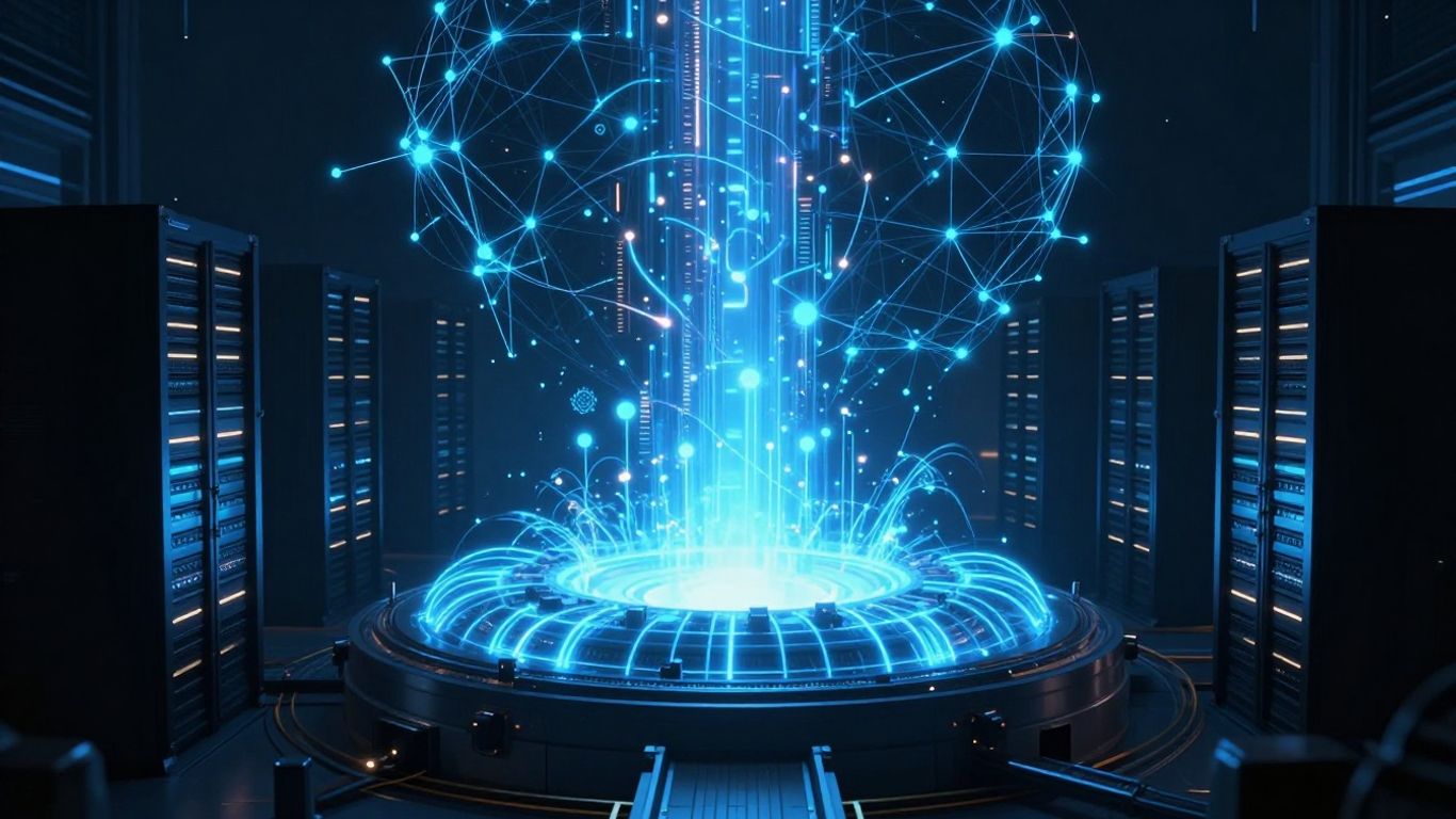 Nuclear power plant fueling AI servers